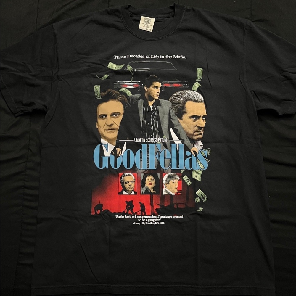 Goodfellas 1990 Limited edition T Shirt Ray Liotta Robert De Niro Joe Pesci